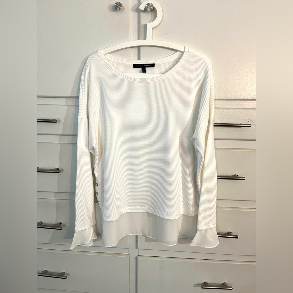 🆕 White House Black Market sweater top in ecru size X large